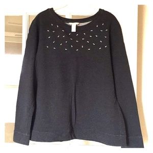 BR bejeweled sweatshirt top
